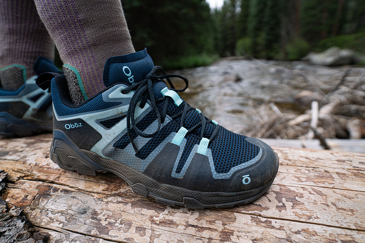 Oboz Arete hiking shoes (closeup from side)
